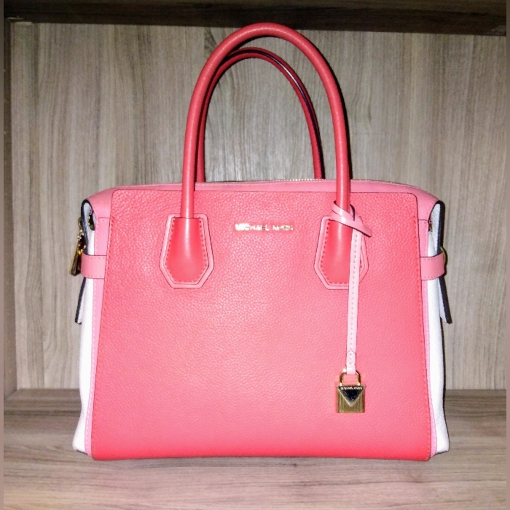 Michael Kors Tricolor Belted Mercer Satchel